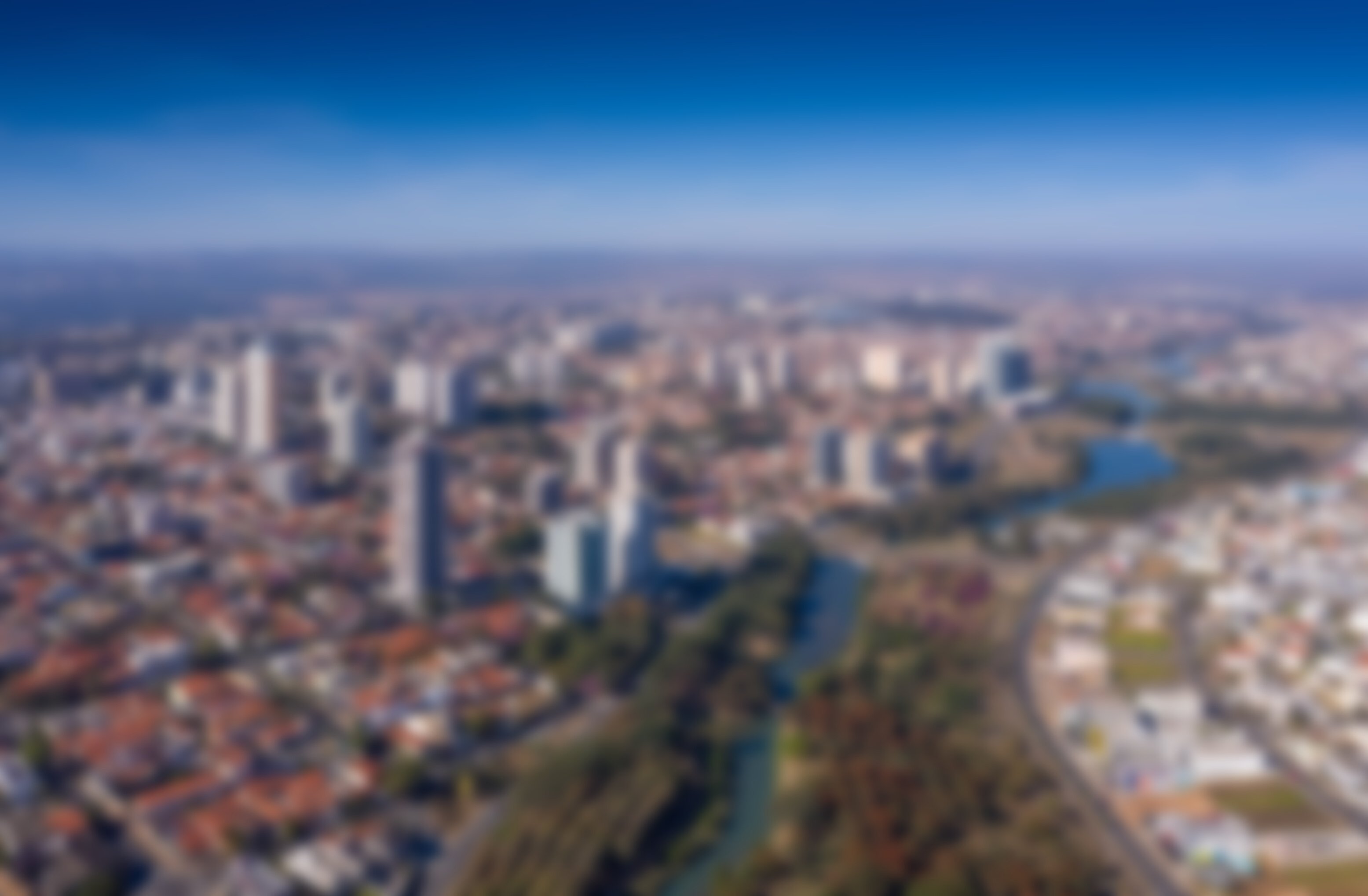 ecological park of indaiatuba seen from above, Sao Paulo, Brazil,